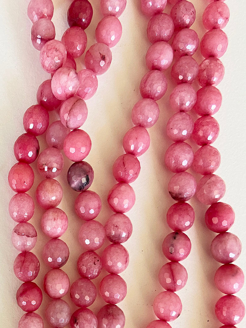 5757 - Rose Faceted Agate 10mm