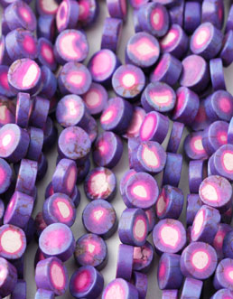 5781 - Multi-coloured Howlite 3x6mm