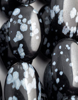 5845 - Sneblomst Obsidian 6x15x20mm