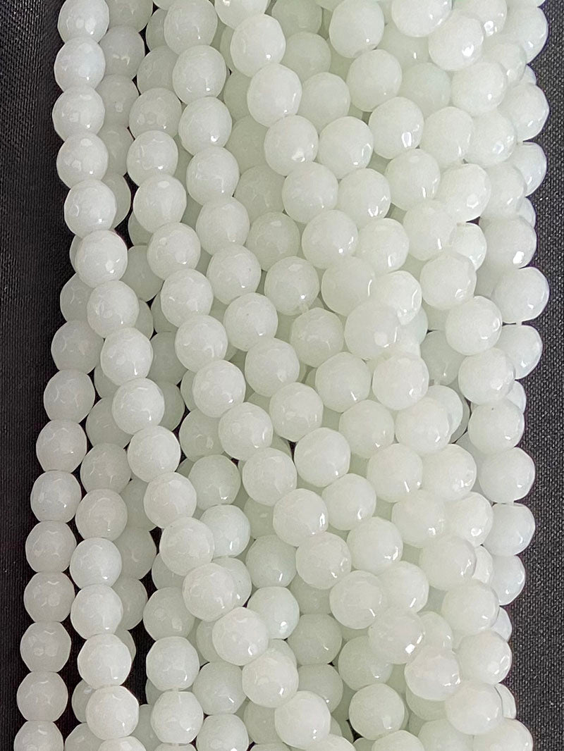 6027 - Facettierter Jade 6mm