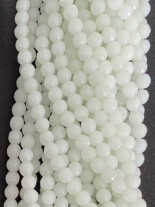 6027 - Facetteret Jade 6mm