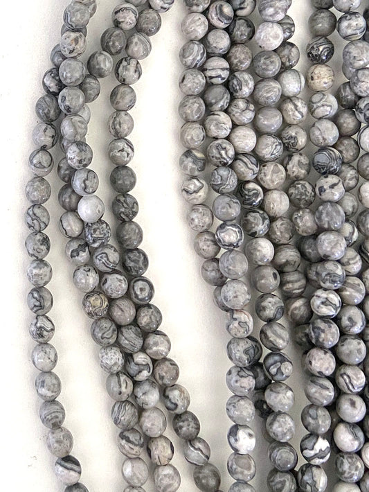 6040 - Round Jasper 6mm