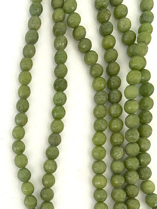 6044 - Facetteret Jade 8mm