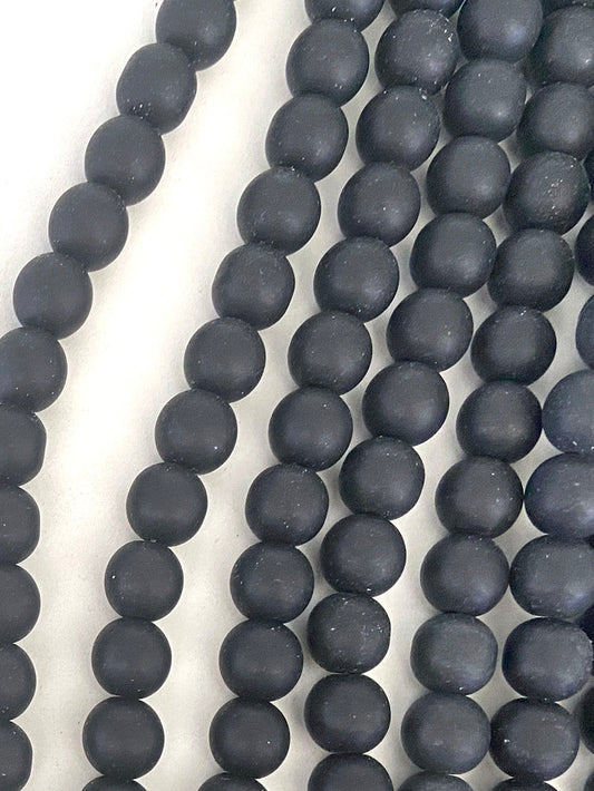6052 - Rund mat Onyx 10mm