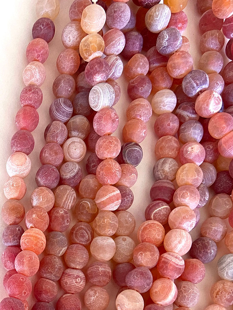 6094 - Round Frosted Agate 10mm