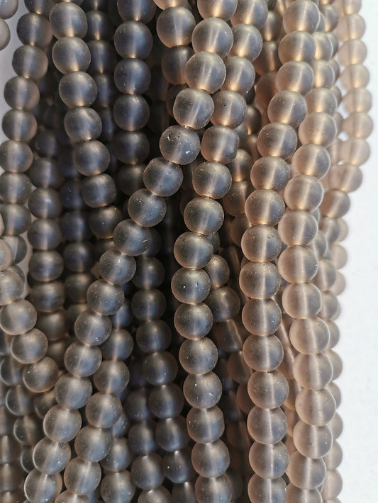 6320 - Matte Smoky Quartz 8mm