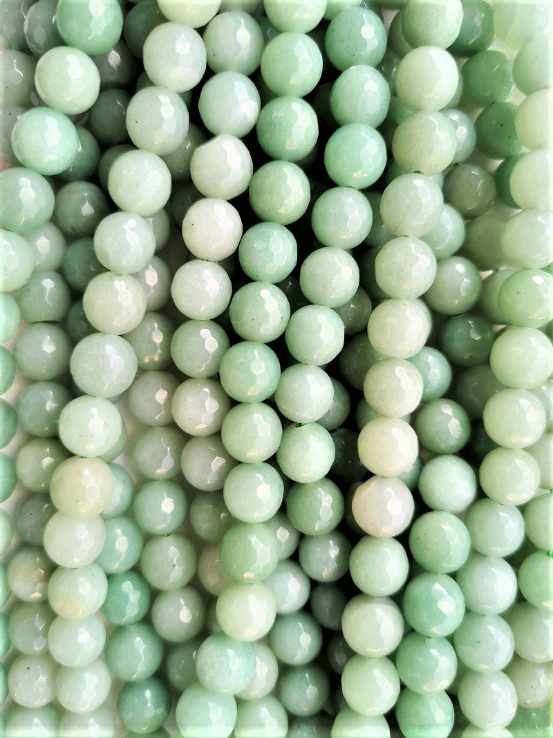6424 - Facetteret Jade 8mm