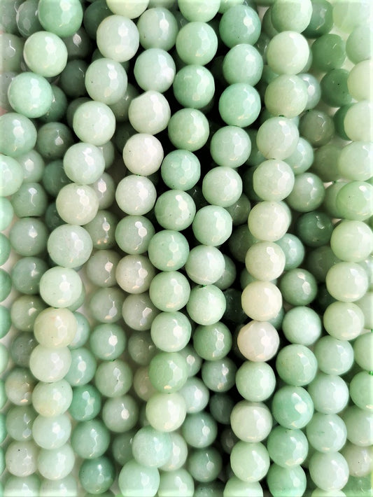 6424 - Facetteret Jade 8mm