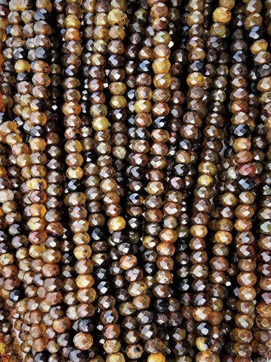 6472 - Facetteret  Agat 3x4mm
