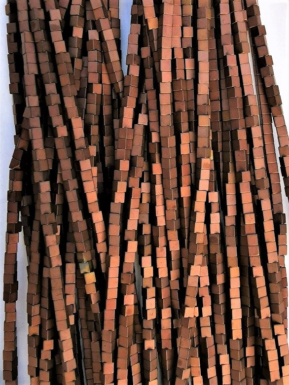 6638 - Mat Hæmatit  2x2x2mm
