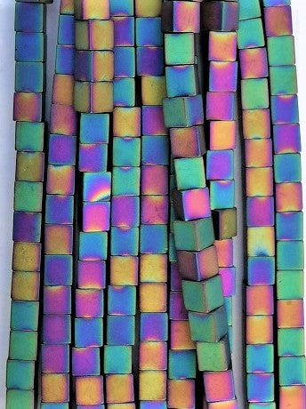 6673 - Matt Hematite 3x3x3mm