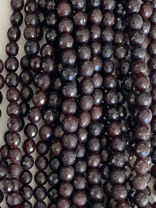 6754 - Facetteret Obsidian 8mm