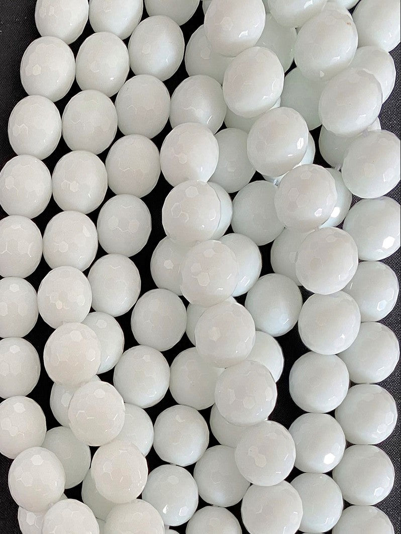 6895 - Facetteret Jade 14mm