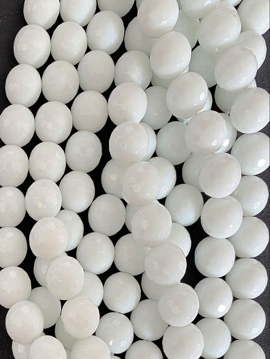 6895 - Facetteret Jade 14mm