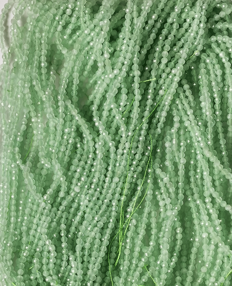 7201 - Facetteret Prehnit 3mm