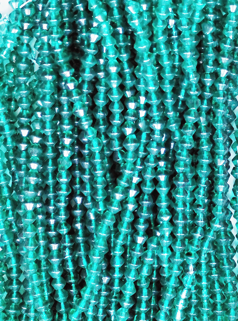 8001 - Grüne Glasperlenkette 4mm