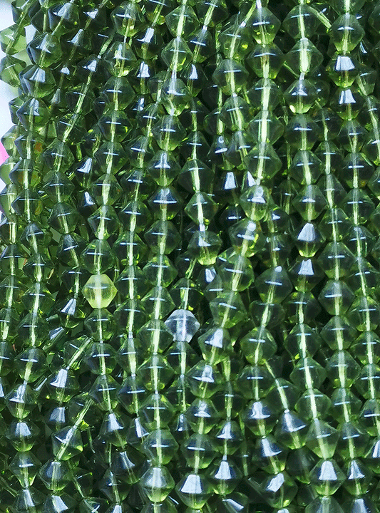 8005 - Grüne Glasperlenkette 6mm