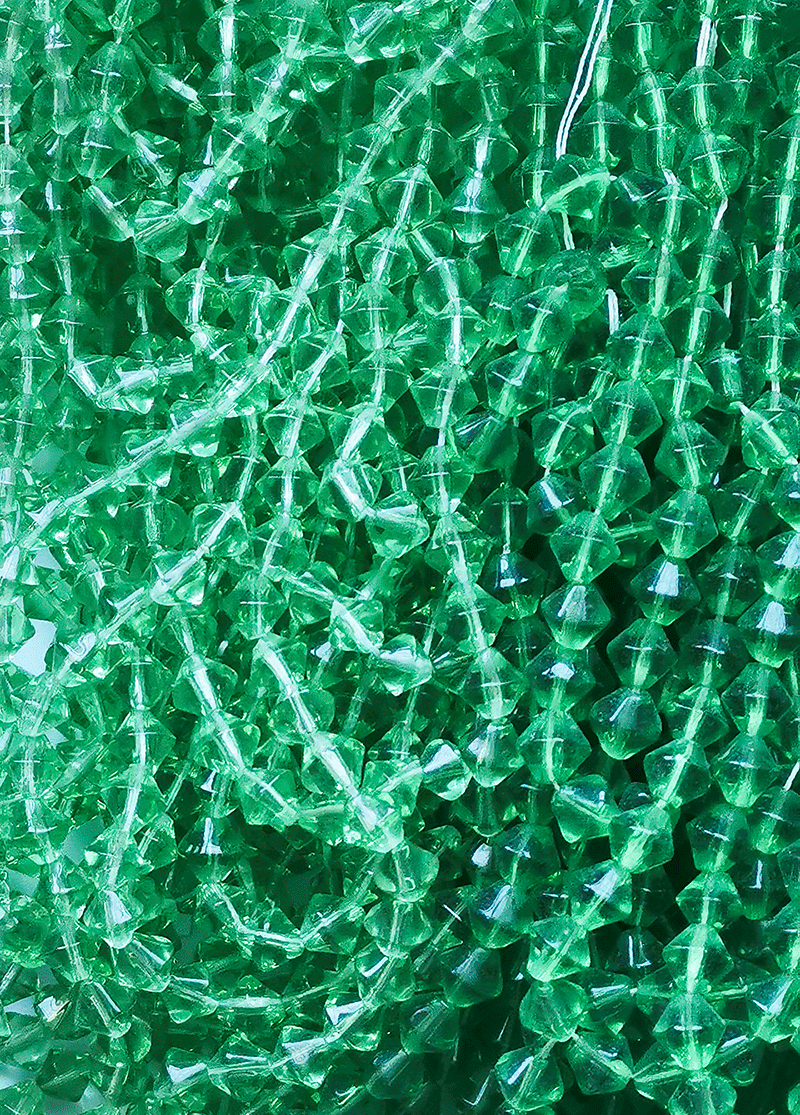 8012 - Grüne Glasperlenschnur 6mm