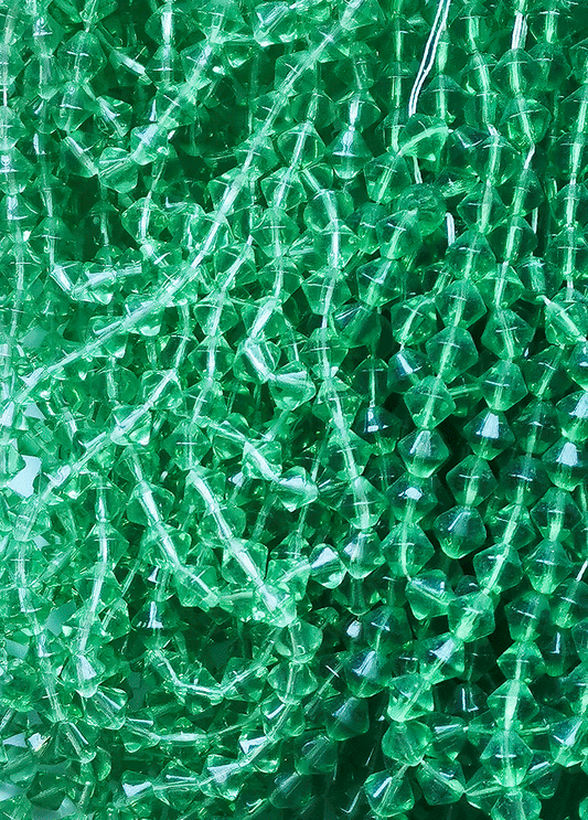 8012 - Grüne Glasperlenschnur 6mm