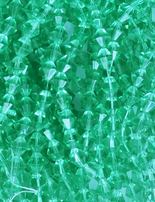 8013 - Grüne Glasperlenschnur 8mm