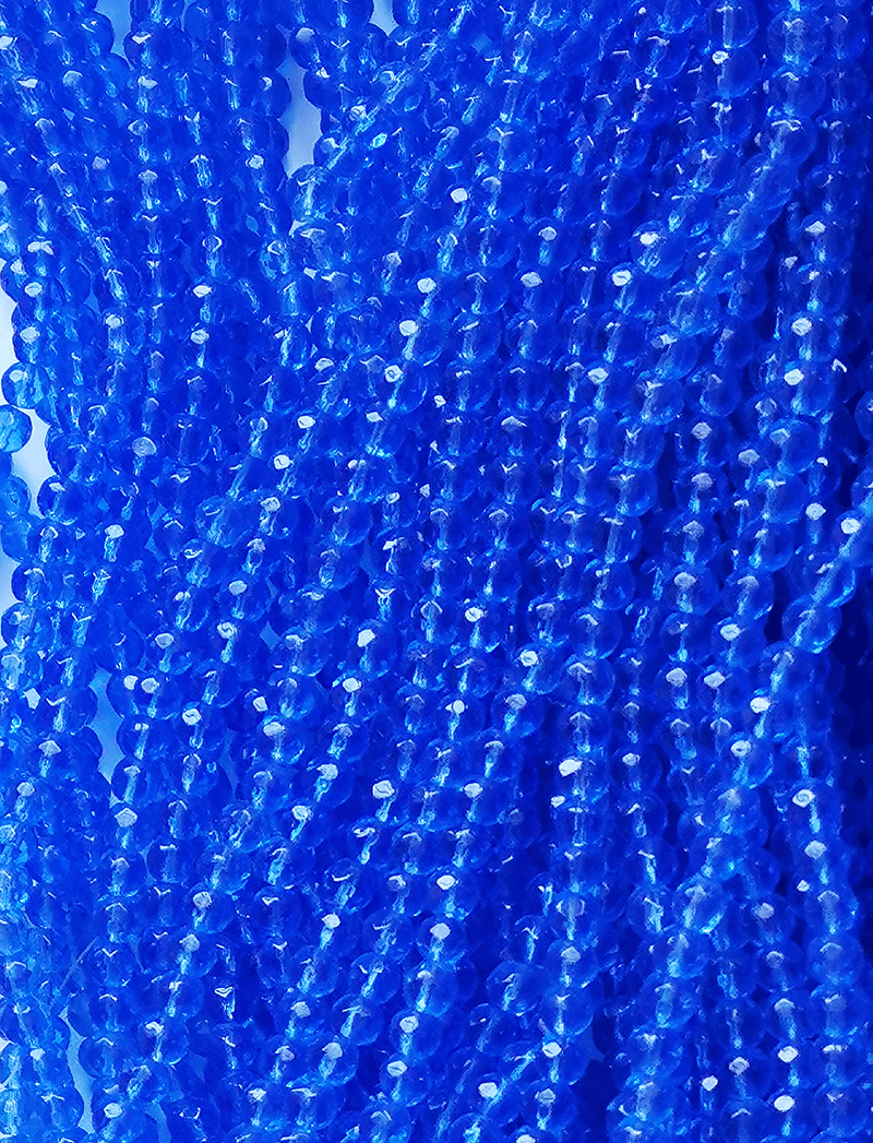 8039 - Blaue Glaskette 4mm