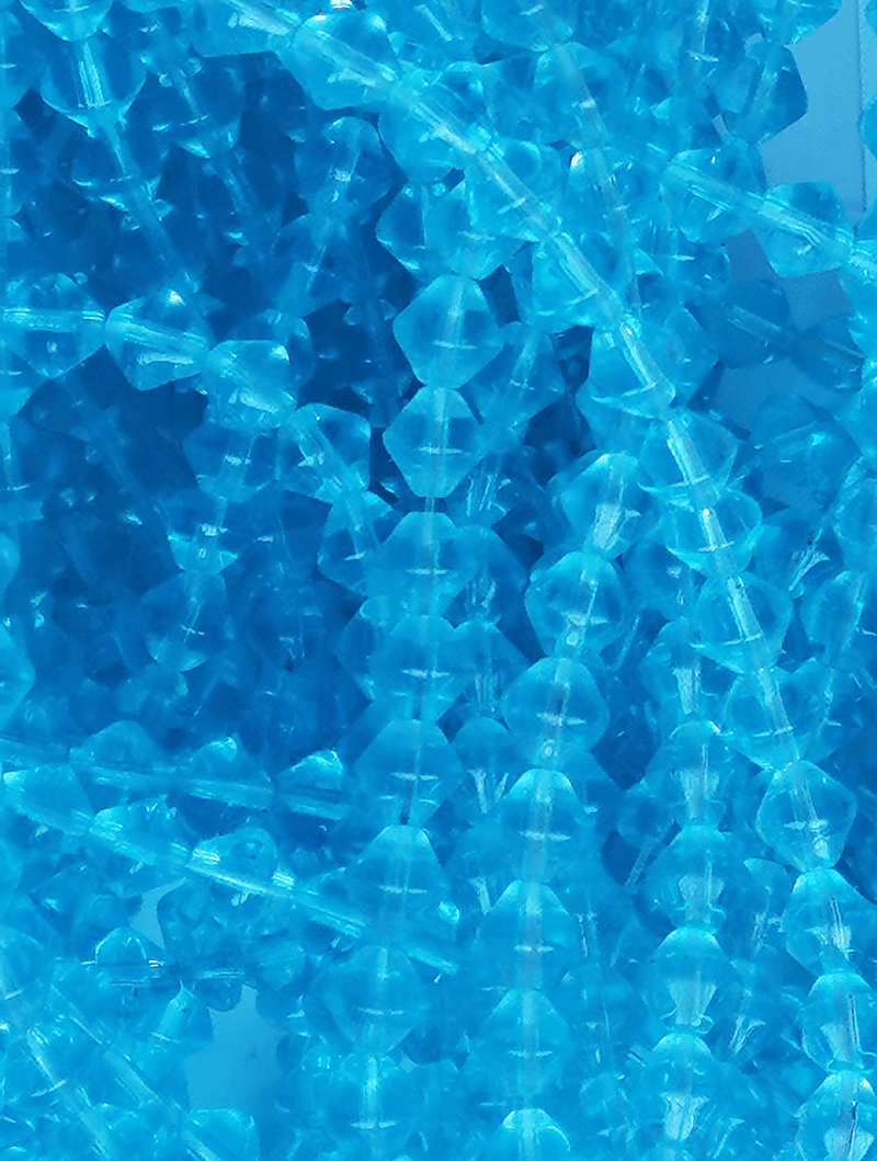 8042 - Blaue Glasperlenschnur 6mm