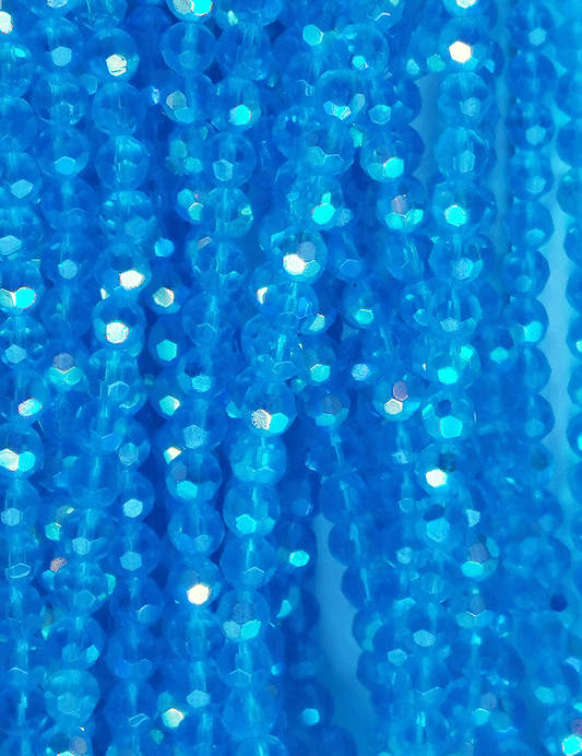 8043 - Blaue Glasperlenschnur 10mm