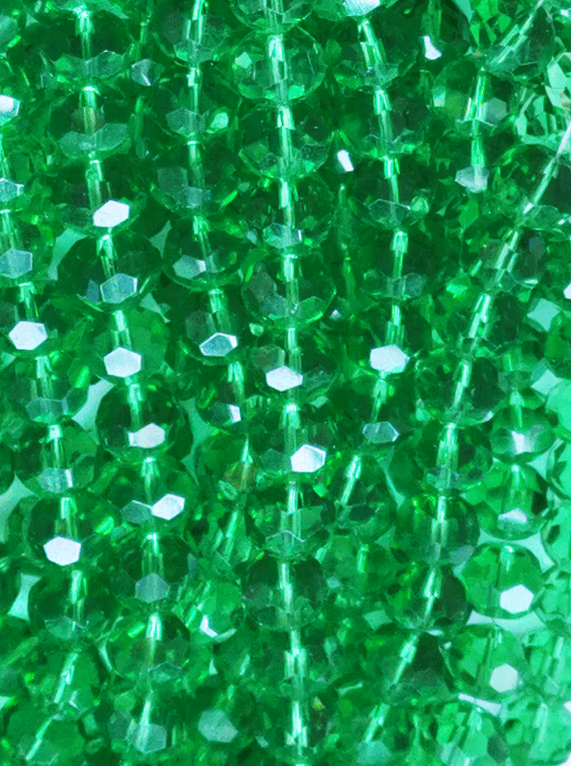 8079 - Grøn Glas streng 10x8mm