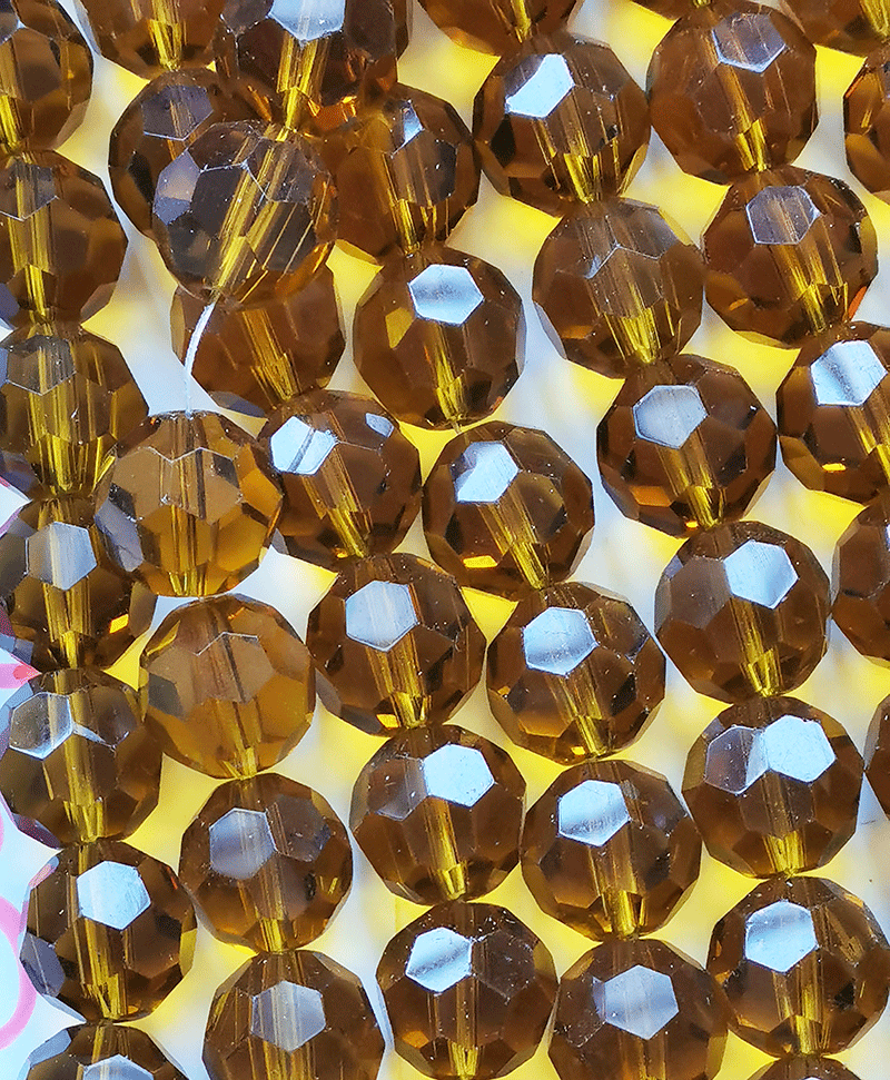 8092 - Braune Glasstränge 14mm
