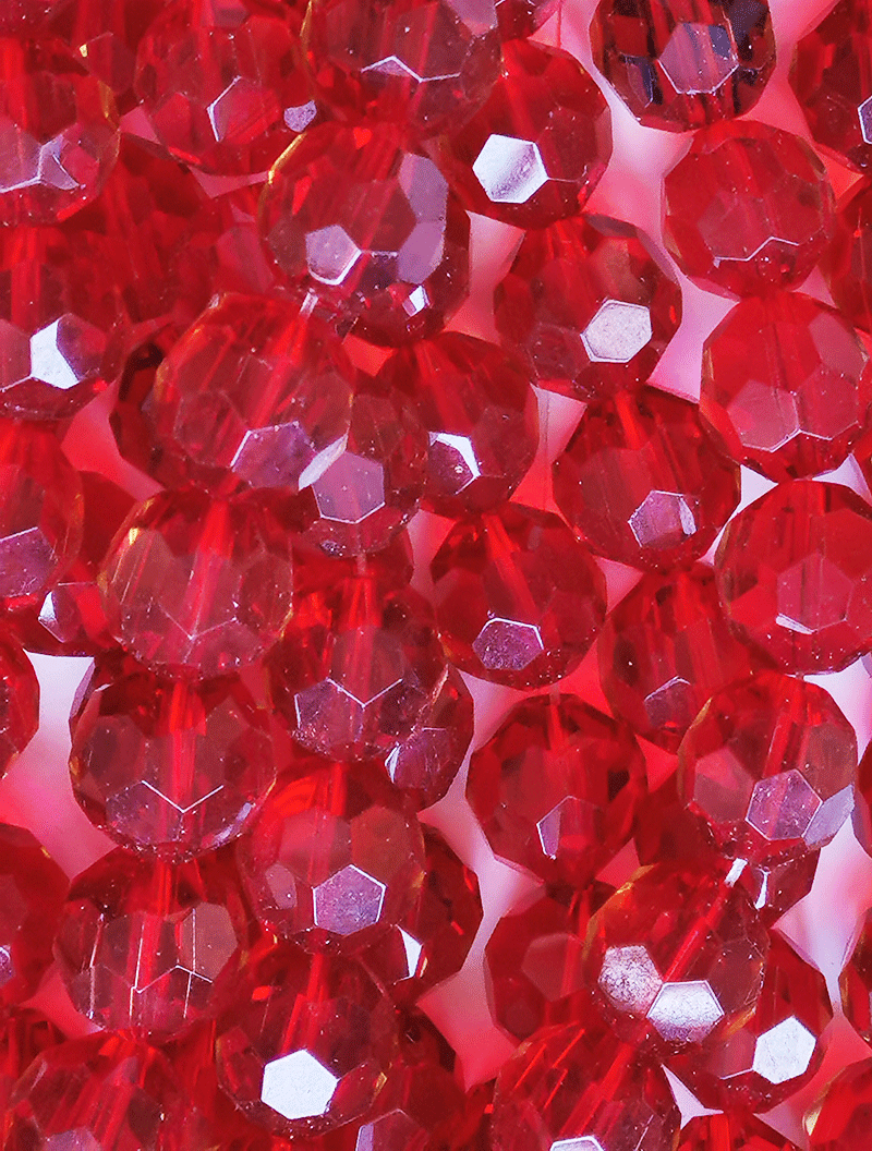 8127 - Roter Glasstrang 13mm