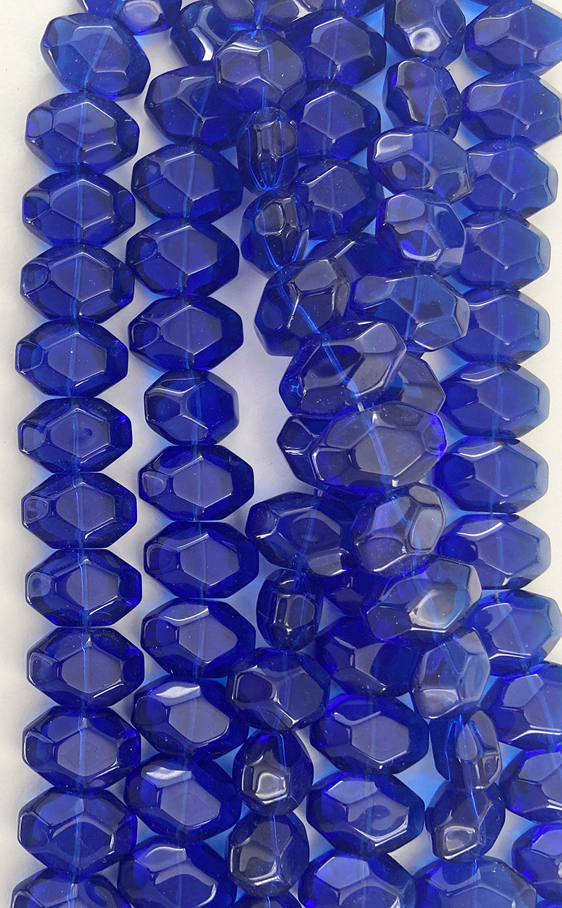 8138 - Blaue Glasstrang 21x14mm