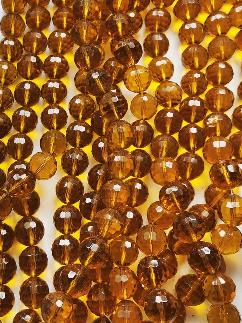 8159 - Brown Glass string 16mm