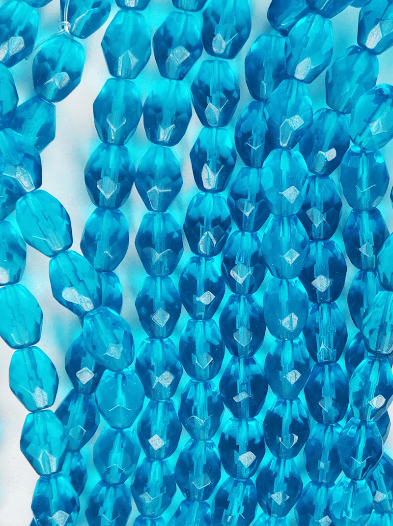 8191 - Blue Glass strand 13x10mm