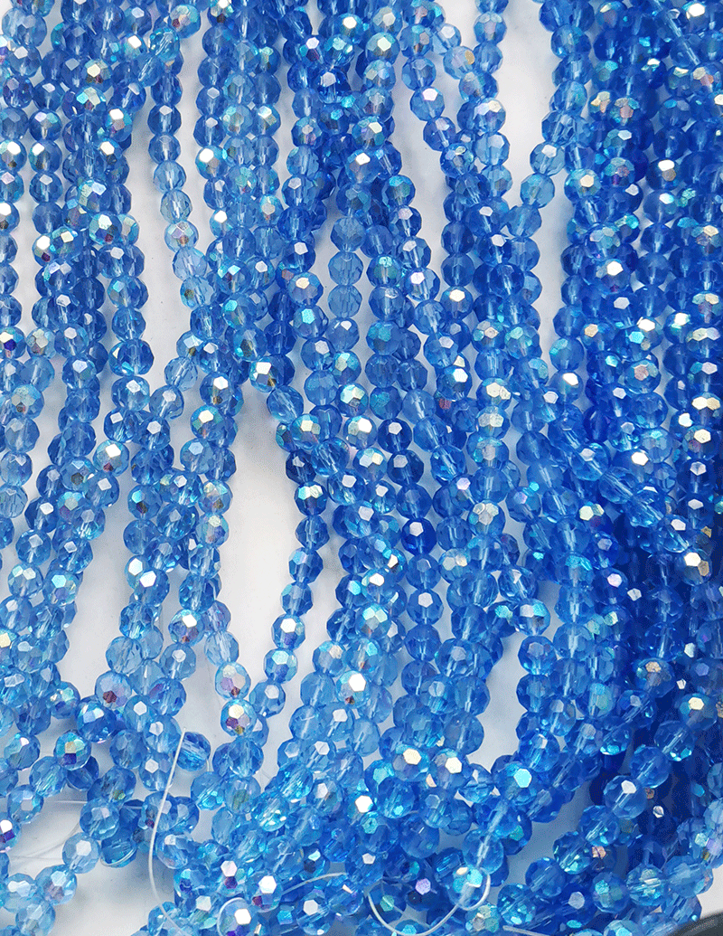8192 - Blue Glass String 6mm