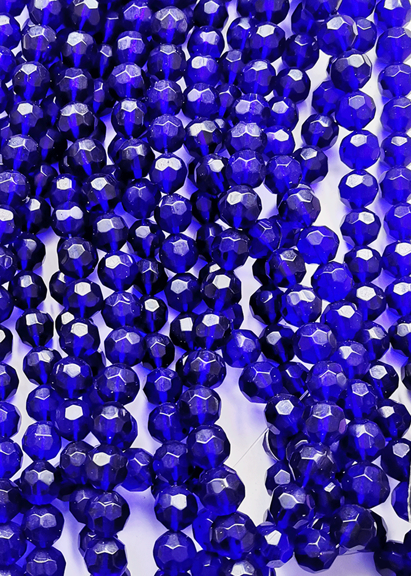8193 - Blaue Glasperlenschnur 12mm