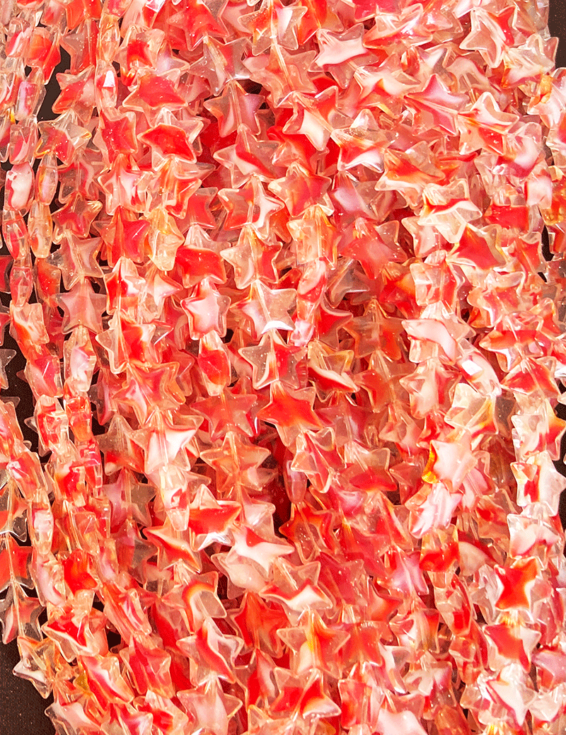 8195 - Roter Glasstrang 14mm