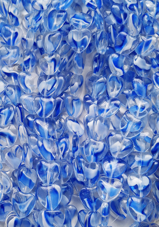 8212 - Blue Glass string 16x16mm