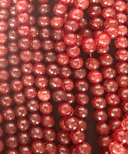 8251 - Red Glass string 11mm
