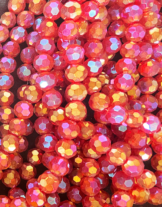8271 - Red Glass string 12mm