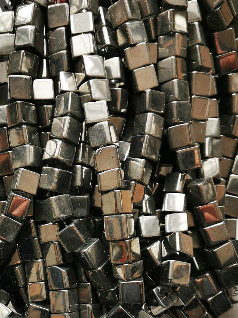 8293 -Forsølvet Glas streng 10mm
